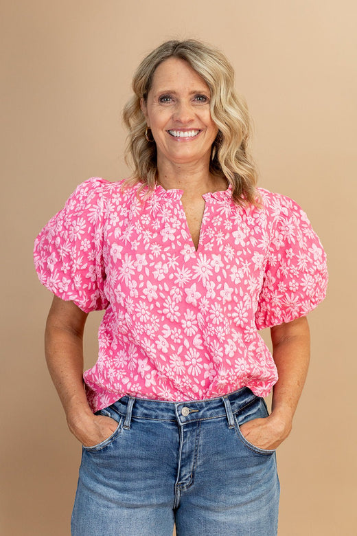 Iris Fuchsia Shirt — Brooklyn Blush women's boutique, Draper Utah