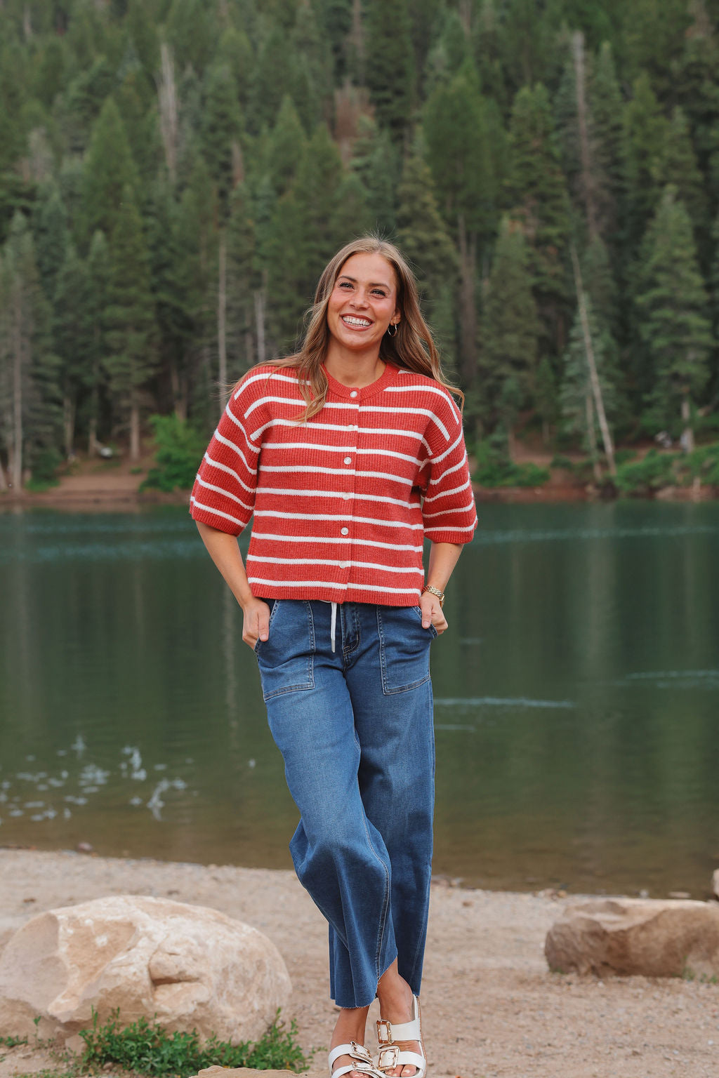 Alix Cardigan in Red