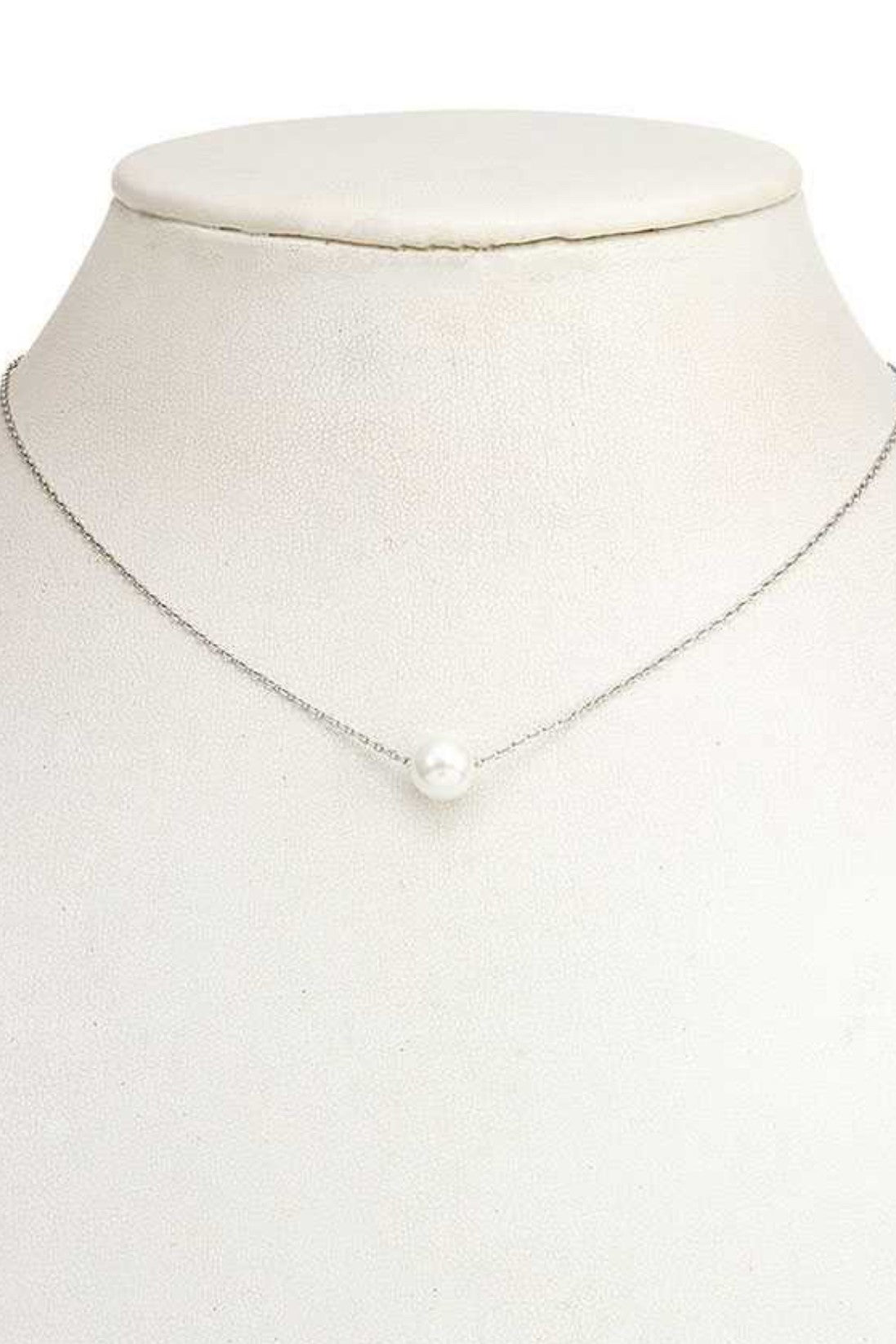 Silver Pearl Necklace — Brooklyn Blush, Draper Utah