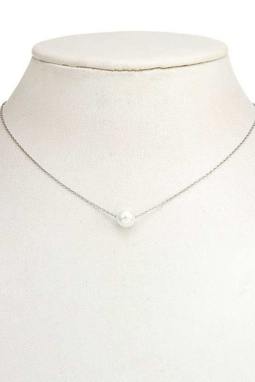 Silver Pearl Necklace — Brooklyn Blush, Draper Utah
