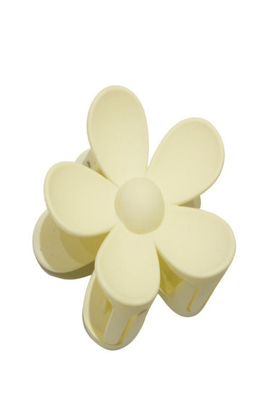 Large Ivory Flower Claw Clip