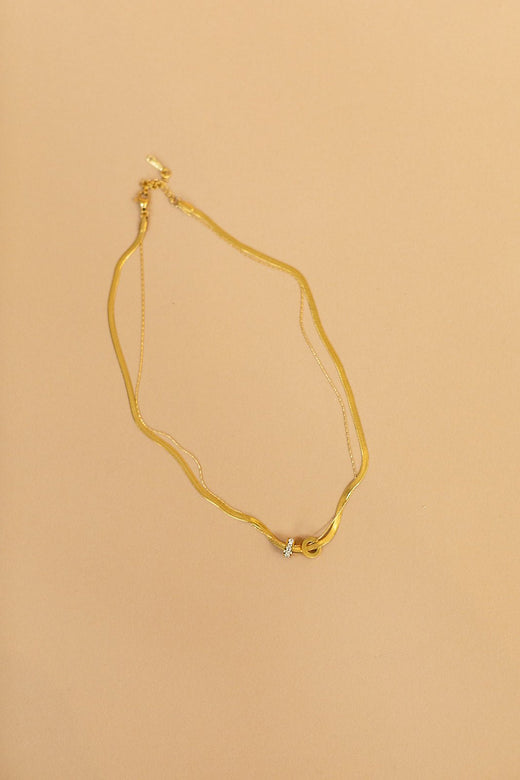 Gold Multilayer Chain Necklace — Brooklyn Blush, Draper Utah