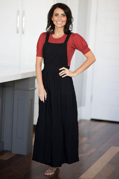 Elliott Overall Dress in Black