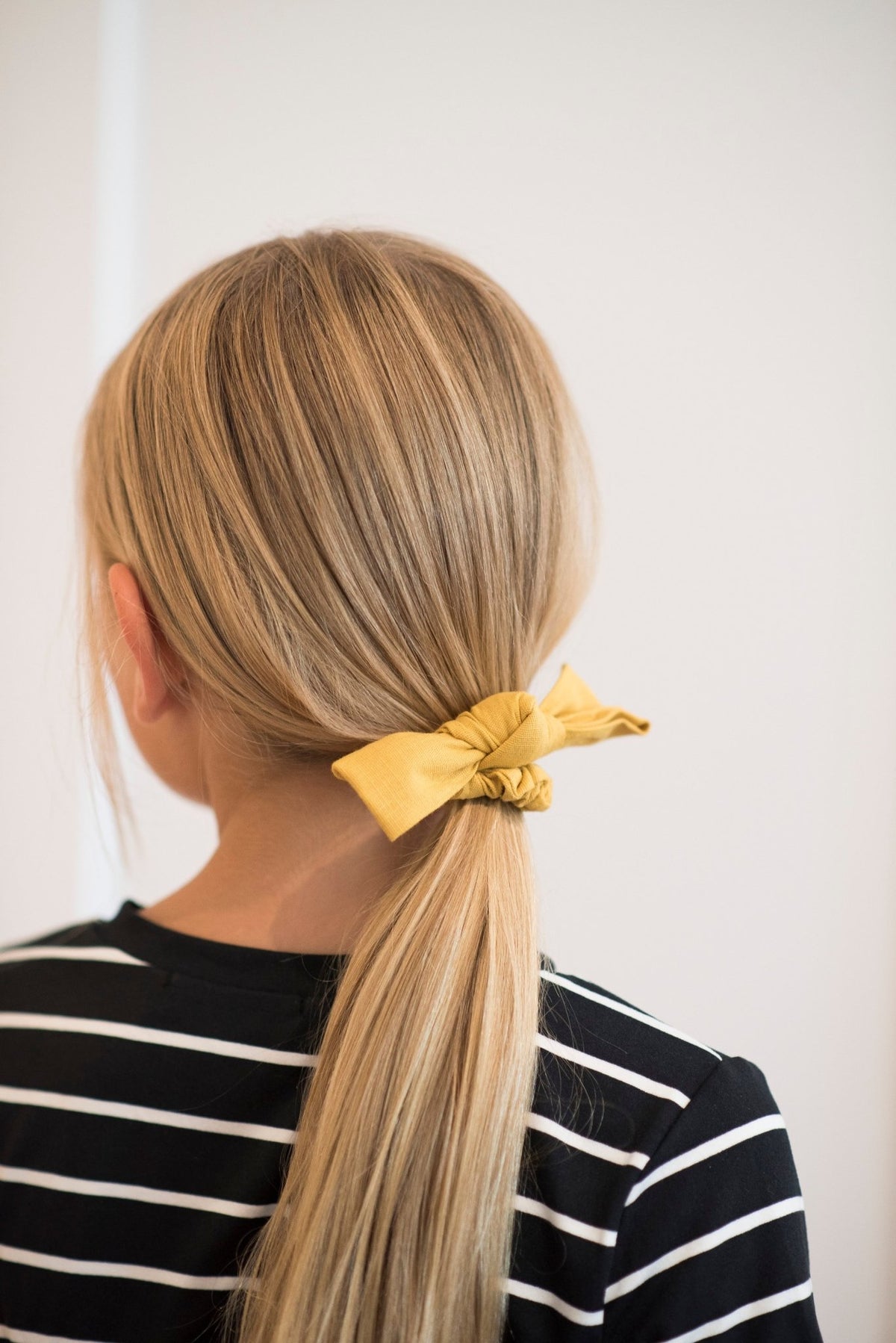 Yellow Linen Bow Scrunchie — Brooklyn Blush, Draper Utah