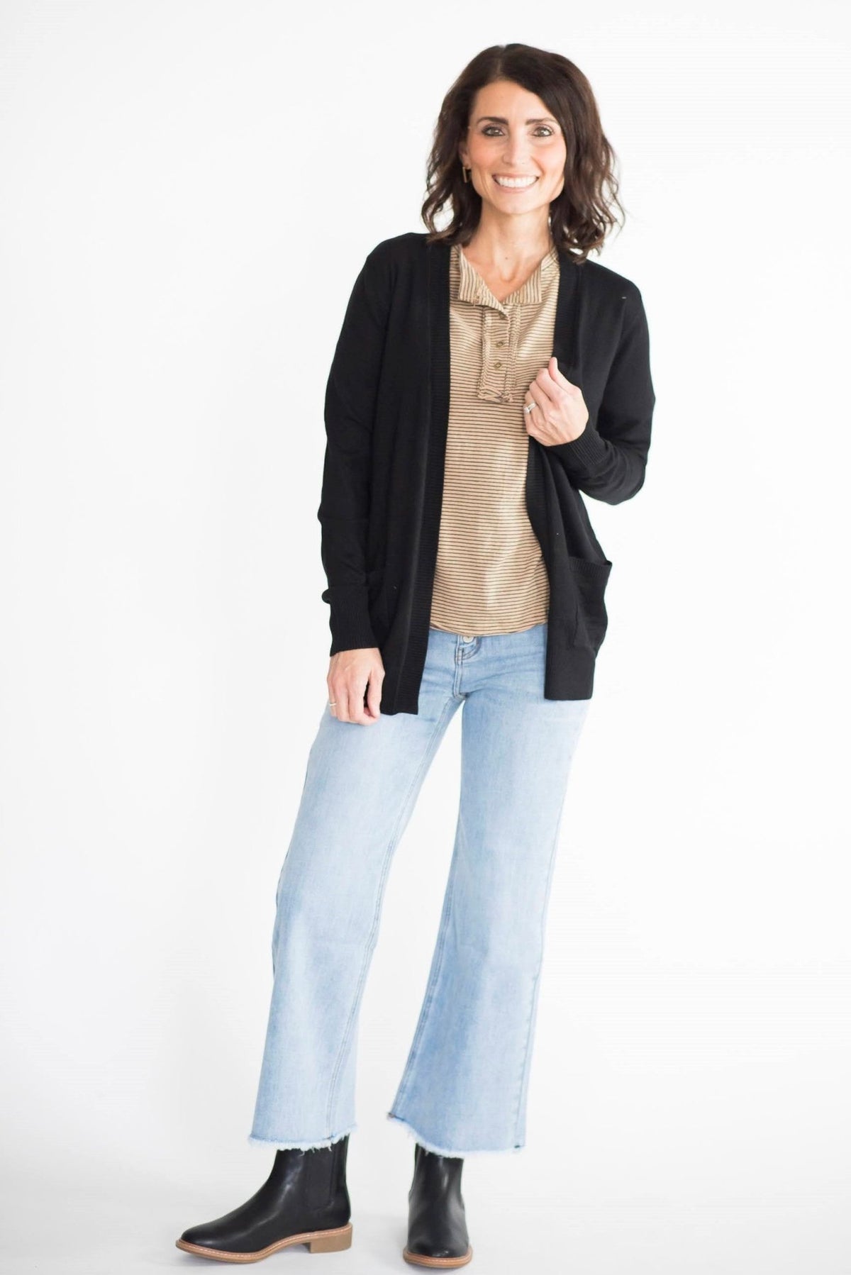 Rhea High Rise Cropped Jeans in Light Denim