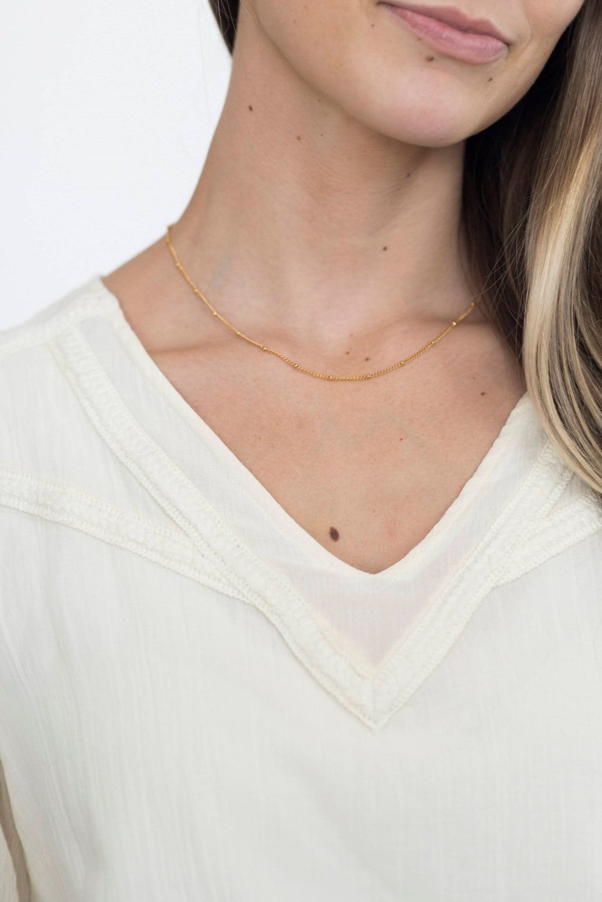 Dainty Bead Chain — Brooklyn Blush, Draper Utah