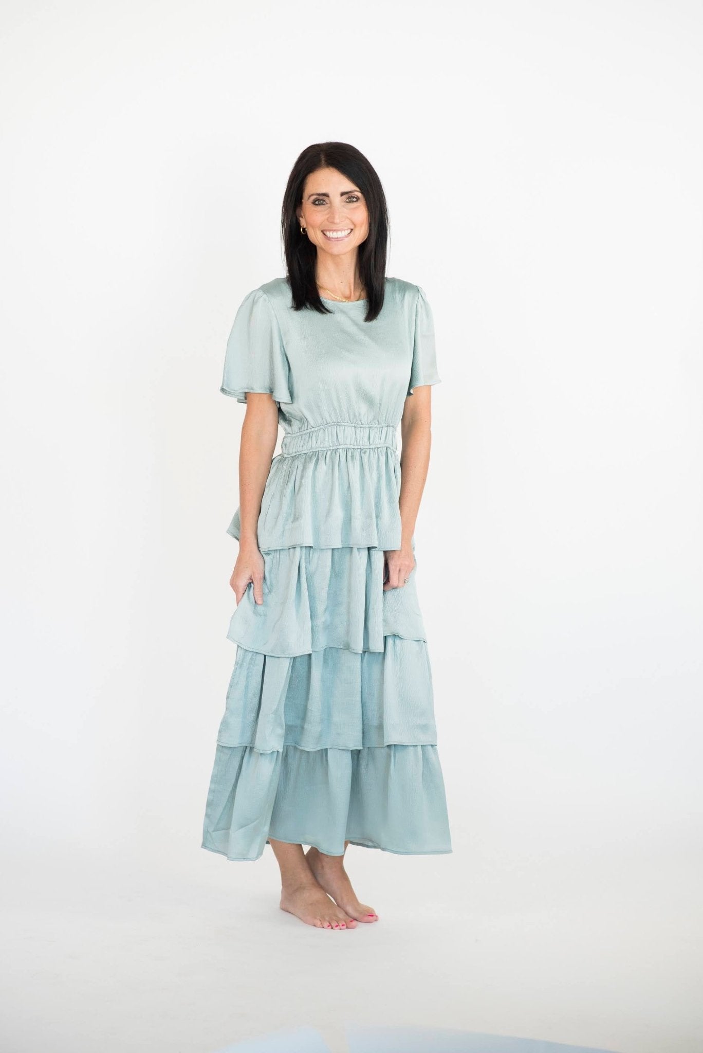 Lindee Tiered Dress — Brooklyn Blush women's boutique, Draper Utah