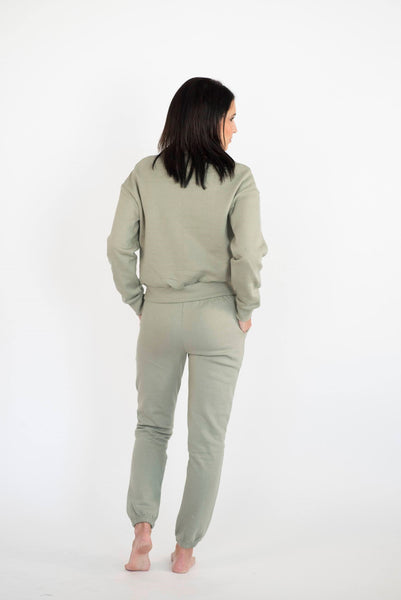 Monet Set with Collared Top in Sage
