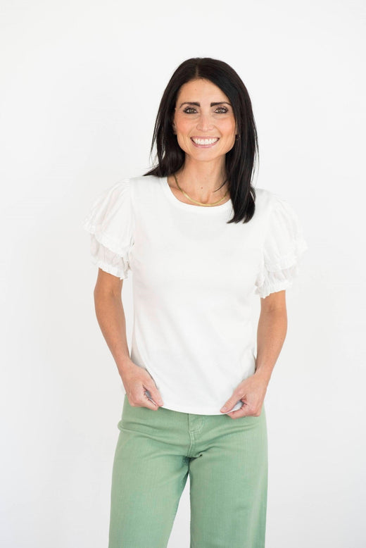 Lesly Top in Ivory — Brooklyn Blush women's boutique, Draper Utah
