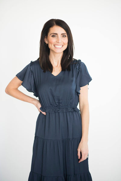Camille Dress in Navy