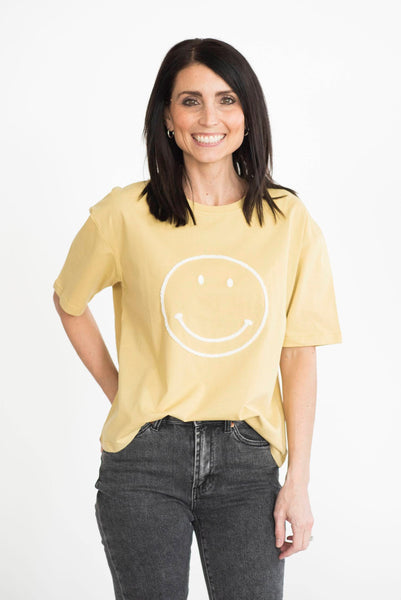 Embroidered Smiley Top