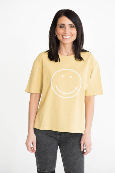 Embroidered Smiley Top