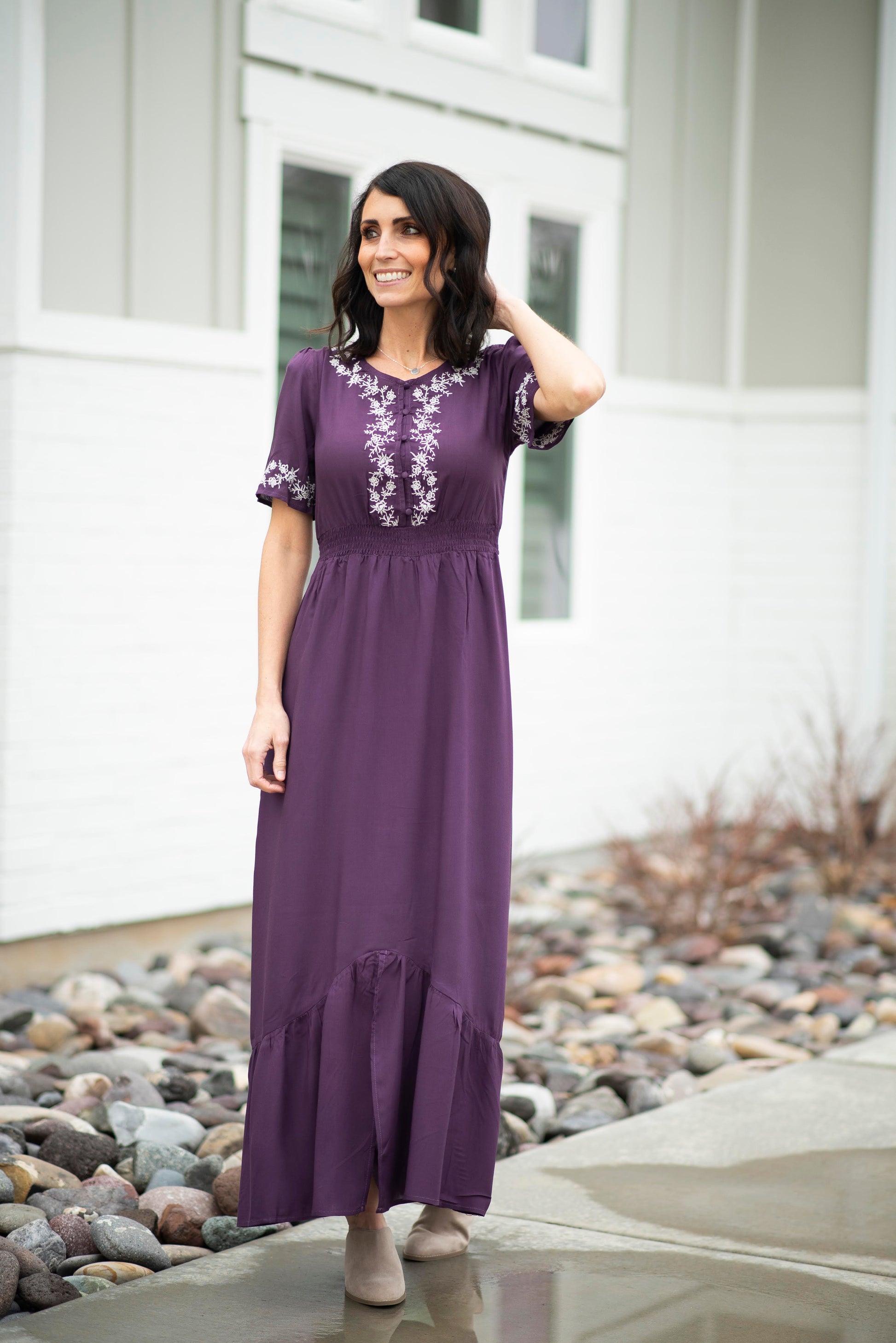 Mona Embroidered Maxi