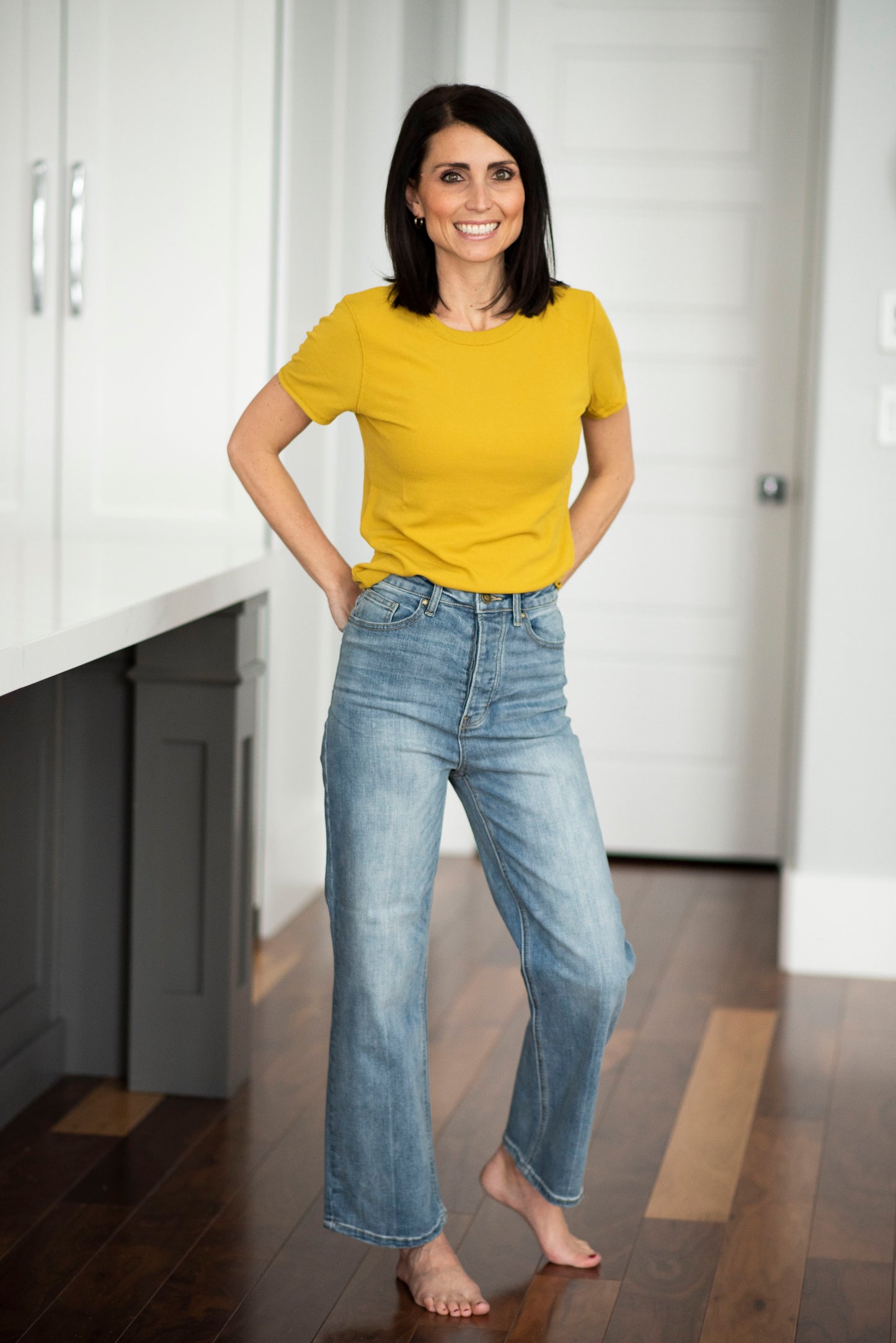 Eisley Ribbed Top in Mustard