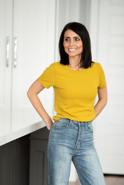Eisley Ribbed Top in Mustard