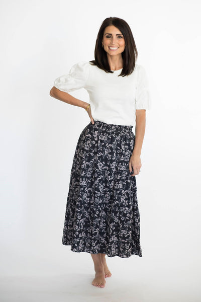 Magnolia Floral Skirt