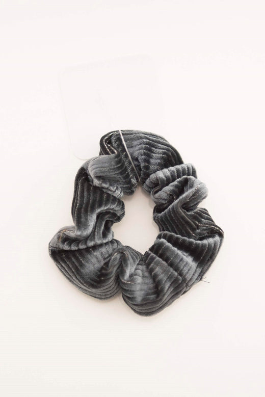 Grey Velvet Scrunchie — Brooklyn Blush, Draper Utah
