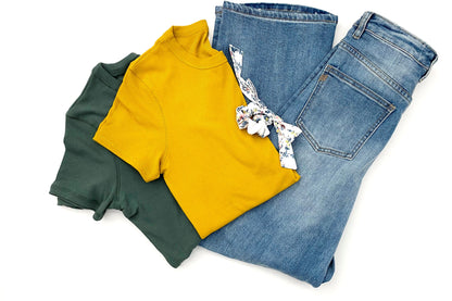 Eisley Ribbed Top in Mustard